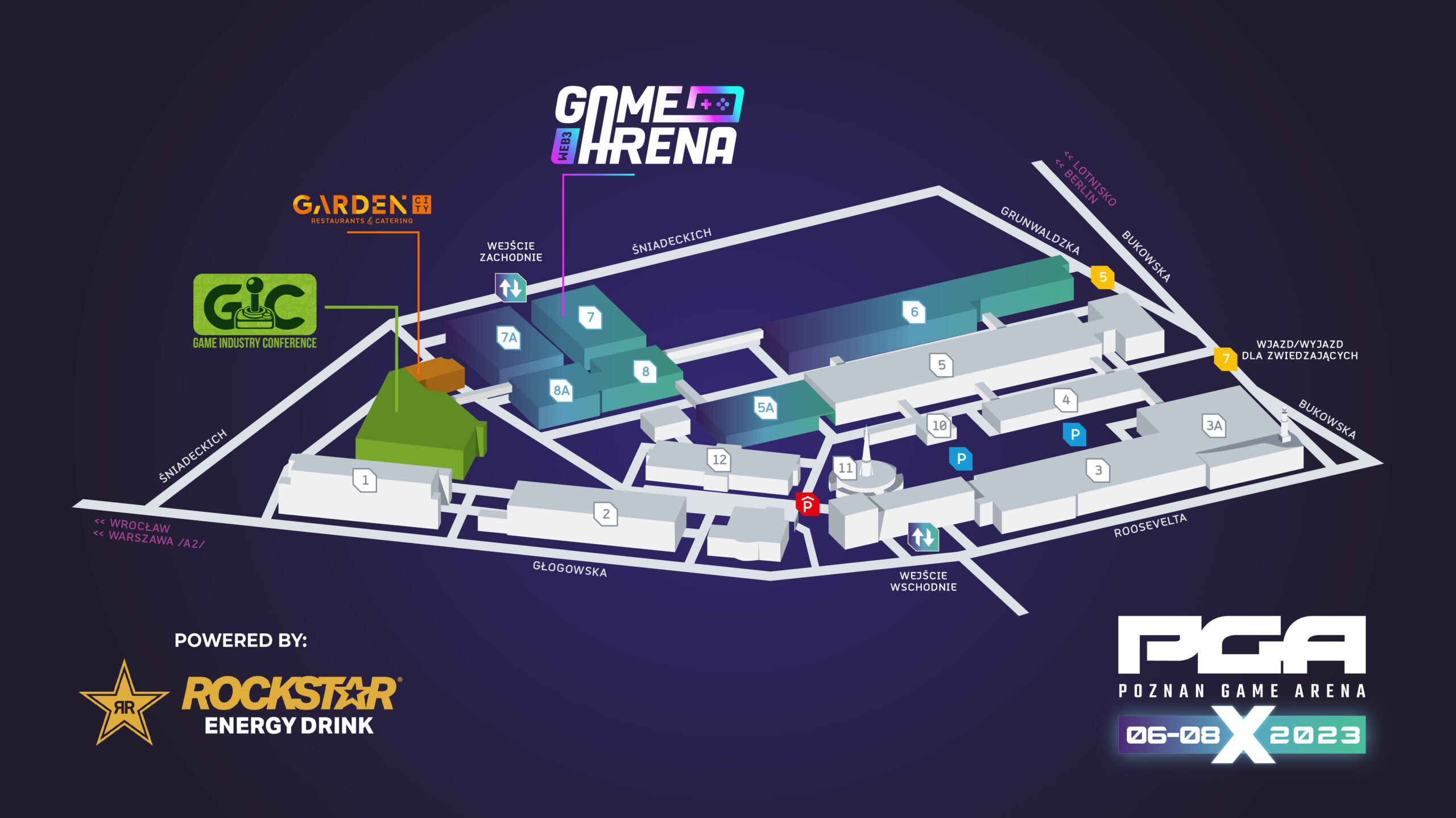 Poznan Game Arena PGA event map 2023