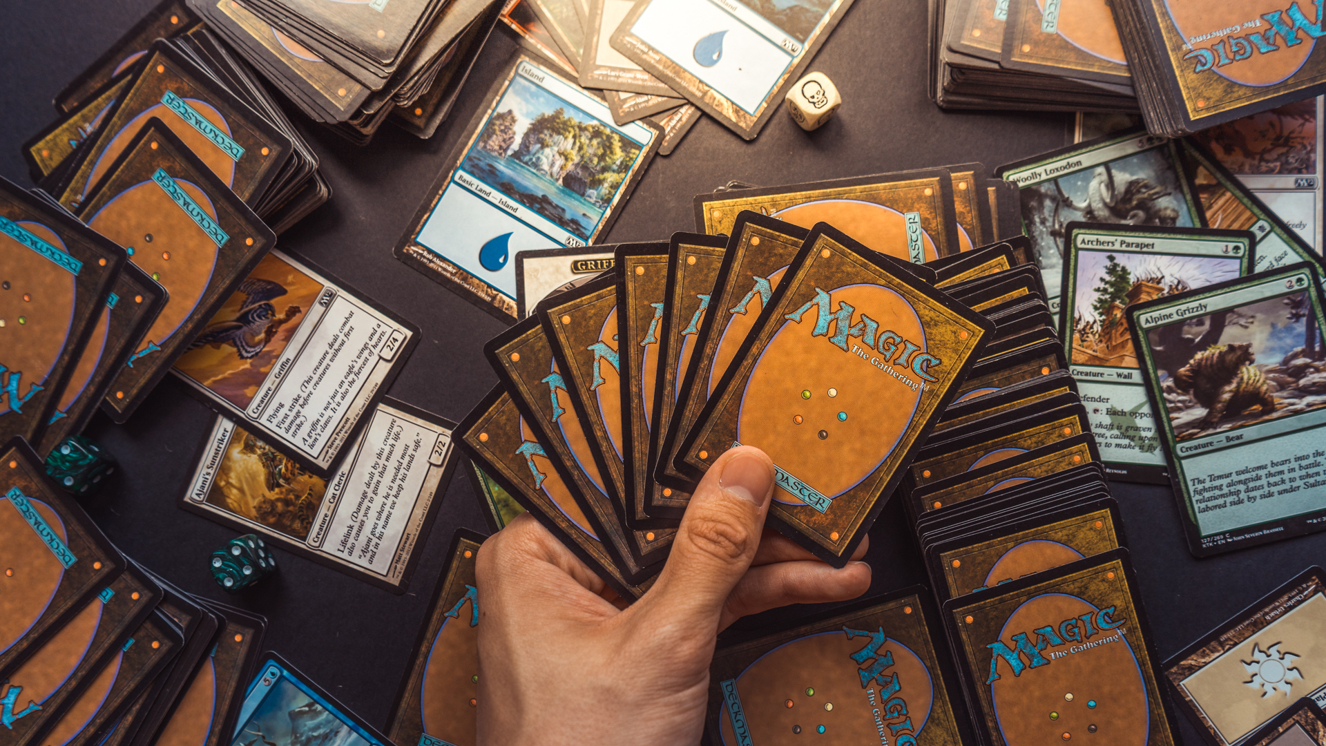 magic the gathering trading cards backs