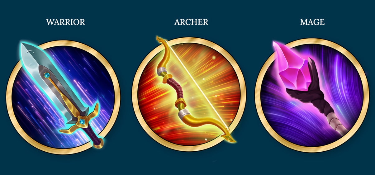 In Legends of Elysium, players have the opportunity to choose one of three classes: Warrior, Mage, and Archer. The chosen class, together with the hero race, forms the foundation of a player's future playstyle. Each of three races provides different bonuses during gameplay.