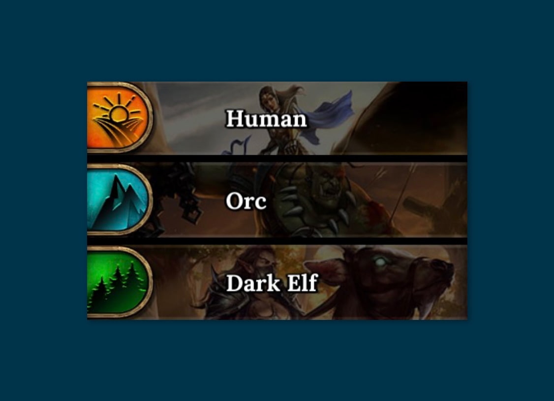 When a new player creates their account for the first time, they get access to predetermined decks, called default decks. There are 3 default decks available in Legends of Elysium: Human, Orc, Dark Elf.