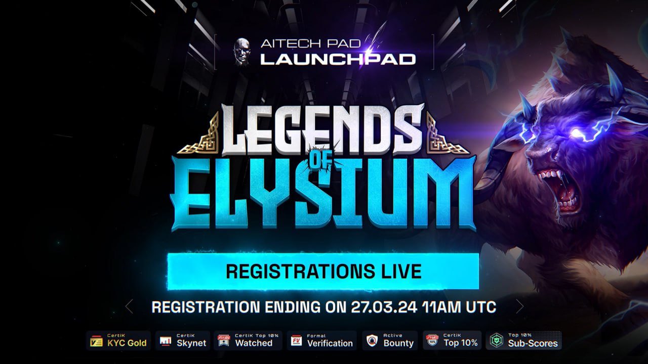 $150,000 IDO of Legends of Elysium on AITECH PAD – feel the buzz!!!