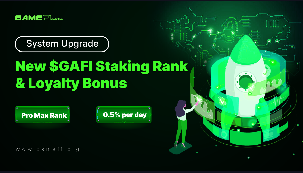 GameFi Rank Minimum Stake Allocation Type Maximum Allocation ROOKIE 10 $GAFI Random Allocation $60 ELITE 100 $GAFI Random Allocation $300 PRO 500 $GAFI Random Allocation $800 PRO MAX 1200 $GAFI Guaranteed Allocation - LEGEND Top 12 Stakers Special Access -