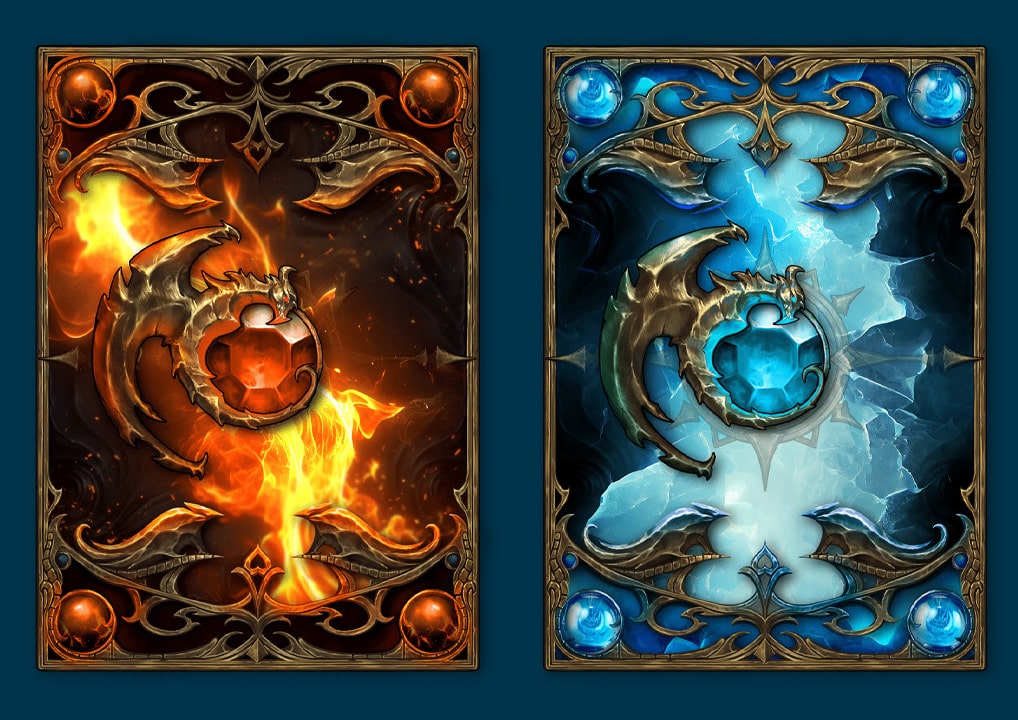 Seasonal Card back example in the best trading card game legends of Elysium